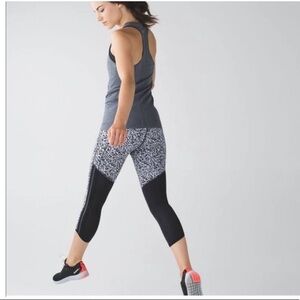 Lululemon Pace pusher crop mesh ting leggings women’s size 10